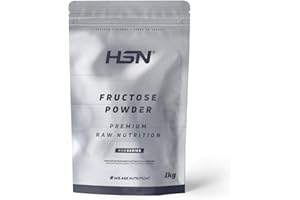 Fructose de HSN | Glucide à Faible Indice Glycémique | Utilisation Sportive | Idéal pour les Recettes Comme Édulcorant | Convient aux végétaliens, Sans Lactose, En Poudre, Sans Saveur, 1 Kg
