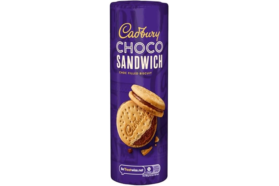 Cadbury Choco Sandwich Biscuit, Chocolate Filled Biscuits for Snacking, 260 g (Pack of 1)