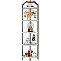 Étagère D'angle à 5 Niveaux, Hauteur 162,5 Cm, Bibliothèque