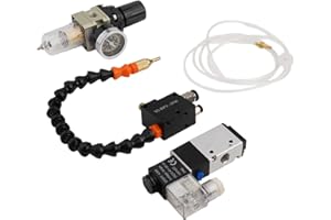 Eawfgtuw 3L Lubrication Spray System Coolant Pump Oil Mist Sprayer, For Machine, With Flexible Shaft 300MM, Magnetic Base Valve Pressure Regulator(24V)