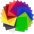UKCOCO 20 Stück Farbfilter Folien Set – Transparente Gelfilter Für Fotografie, Bühnen- Und Partybeleuchtung