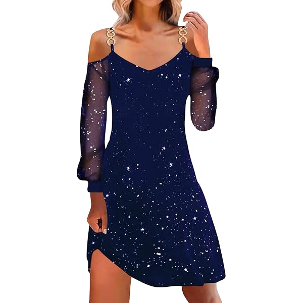 Shein Robe De Noel Femme Robe Femme Chic Et Elegant Robe Décontractée à Manches Longues En Pull Paillettes Femme