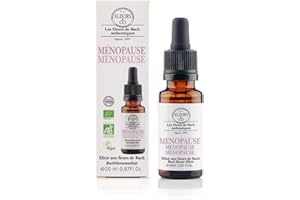 ELIXIRS & CO Elixir & Co Ménopause Bio Prêt à l'Emploi, Composé Unique aux Fleurs de Bach 20ml - Calme, Sommeil, Vie Intime Adulte - Compte Gouttes Fleur De Bach 100% Naturel - Fabriqué en France