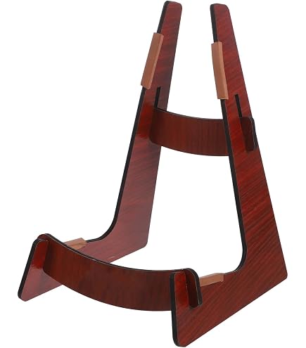 Support Guitare En Bois Massif – Pour Guitare, Ukulélé, Violon – Hauteur Réglable, Stable – Design Naturel – Facile à Ranger