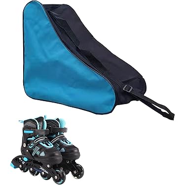 Borsa Per Pattini In Rete Con Tracolla - Trasporta Pattini Da Ghiaccio, Rotelle O Scarpe Sportive, 3 Scomparti - Foto 3