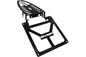 GENERICO Portatarga per KTM TM Husqvarna 125 300 450 Nero Pieghevole Universale Adattaible Moto Enduro Motard