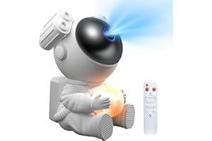 MYSTILUCK Astronaute Projecteur Galaxie, Projecteur Ciel etoile Astronaute, Veilleuse d'ambiance Avec Nébuleuse, Minuterie et Télécommande pour la Chambre à Coucher，Cadeaux Pour Enfants et Adultes