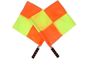 ONGWAN VGEBY Schiedsrichter-Flaggen, 2-teilige Schiedsrichter-Linienrichter-Flagge mit Aufbewahrungstasche für das Sportspiel Fußball-Fußball-Hockey-Training
