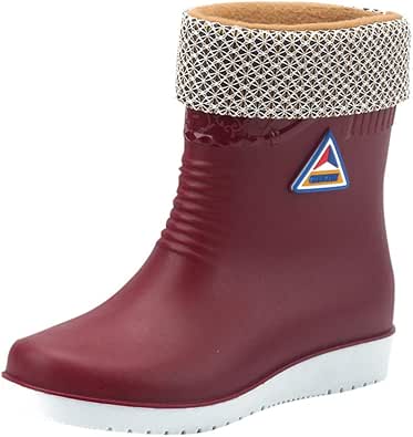 Loveleiter Damen Gummistiefel Warm Gefuttert Winterstiefel Wasserdicht Trekking Wanderschuhe Regenstiefel Kurzschaft Stiefel Thermo Rain Boot Regenschuhe Amazon De Schuhe Handtaschen