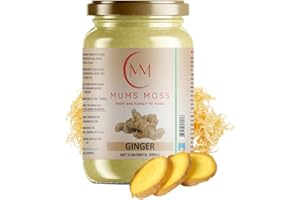Mums Moss Sea Moss Gel – 550g Ginger Seamoss Gel – Wildcrafted Sea Moss from St. Lucia – Sea Moss Gel for Skin and Body – 92 Out of 102 Essential Minerals – for Skincare, Smoothies, Food