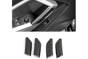 YUZHONGTIAN pour Q3 F3 2019 2020 2021 Accessoire Auto ABS Accoudoir Poignées de Porte Intérieure pour Trim 4 pièces (Fibre de Carbon)