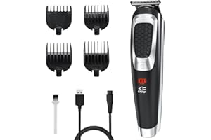 JIAABCHOMO Hair Clippers - Cordless Trimmer for Men, USB Rechargeable Electric Hair Clippers for Men's Haircut with 4 Limit Combs, Waterproof
