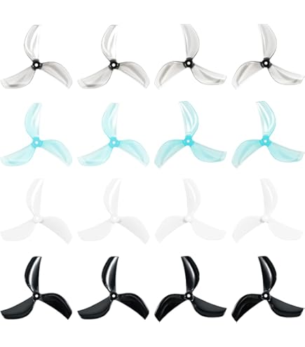 BETAFPV 12 Hélices Gemfan 1207 De 3 Palas Para Motores 0702/0802 – Eje 1.0mm, Transparente Gris Para Air65 II Y Drones Whoop