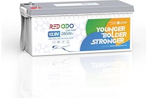 Redodo Batteria LiFePO4 12V 280Ah con protezione a Bassa Temperatura,Batteria Litio con BMS 200A,Max 3584Wh di Energia,Perfetta per Sistemi Solari,Camper, Barche,Accumulo di Energia Domestica
