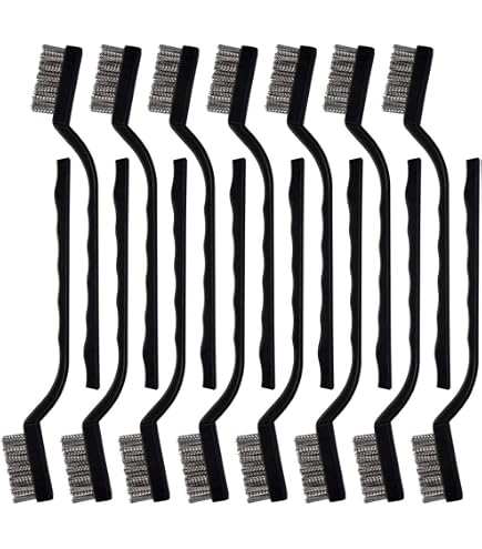 Weld-Mate NT610 Shoe Handle Industrial-Duty Scratch Brush, Carbon Steel, 4 X 16 Wire Rows, 10-1/2" Long
