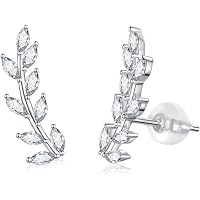 MATERIA Zirkonia Ohrstecker Aus Silber 925 – Rund, 6 Mm, Mit Blauem Oder Orangem Stein