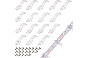 ‎VIPMOON VIPMOON 100 Stück LED Befestigungsclips 10mm LED Streifen Halterung LED Strip Halter durchsichtig LED Band Befestigungsclips für 10mm Waterproof LED Strip Schrauben im lieferumfang enthalten