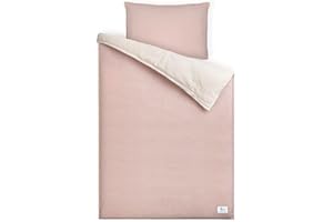 ‎LULUMOON lulumoon Musselin Kinderbettwäsche 100x135: Bettbezug 100x135 + Kissenbezug 40x60cm aus Baumwolle Oeko-TEX Standard – Leicht und Komfortabel Bettwäsche Set für Baby Kinder