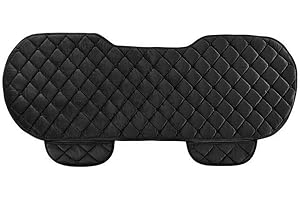 HOMYY Universell Auto Rücksitz Schutz Innen Kissen Pad Matte Kratzer Beweis rutschfest Plüsch Rücksitz Abdeckung Atmungsaktiv Heck Bank Pad Universal für Auto, Haustier, Heim Lang Sofa - Schwarz