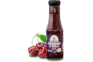 Poppamies Cherry & Cola BBQ Sauce - Sauce barbecue à l'américaine pour le porc et le bœuf - Idéale pour les côtes et les burgers - A arroser sur les aliments à la fin de la cuisson - 385g