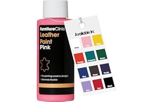 Furniture Clinic Leather Paint - for Painting All Leathers: Footwear, Handbags, Clothing, etc. Flexible and Durable (Pink, 50ml)