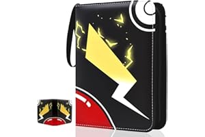 Kardition Card Scrapbook - 440 Pockets PU Leather Trading Card Album, 4 Pockets Scrapbook for Cards with 55 Sleeves Binder Sheets for MTG Sports Card Collectors
