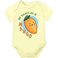 Lillypupp Mango Theme Summer Baby Clothes Romper For Newborn Boy Girl Photography.Funny Quote Unisex Half Sleeves Cotton Romper Dress Photo Shoot Props For Infant Boys Girls.