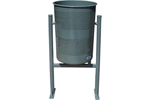 PAL FERRETERÍA INDUSTRIAL PAL | Papelera exterior de Calle metalica circular | papelera hierro jardin de Hierro Gris (1- Papelera)