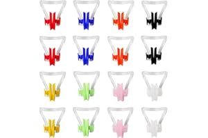 SYEYCW 16 Pièces Pinces-Nez pour la Natation, Pinces Nasales Étanches en Silicone pour la Natation, Réutilisable Pinces à Nez, Pince-Nez en Silicone pour Adulte, Enfant et Débutant, 8 Couleurs