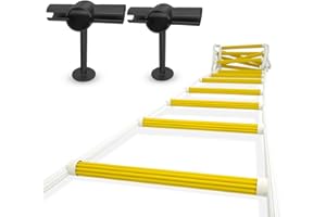 EVEREST'S TOYS Rope Ladder Fire Escape 2.5 m with Stand-Off Stabilizers | Emergency Extension Ladder | Weather Resistant with Spring Hooks | Fast to Deploy & Easy to Use - Compact & Lightweight