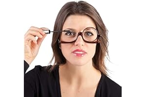 Young21 Rotating Makeup Glasses Magnifying Glasses Cosmetic Folding Eyeglasses Tools Kit - 4.0