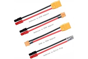 PANDA CYCLE Ebike Battery Cable Anderson to Bullet Plug Adapter Converter Extension Adapter-BBS03B Male Cable Connect to Battery Electric Bicycle Conversion for Bafang Mid Drive Motor -12AWG Silicone Wire(1Pcs)