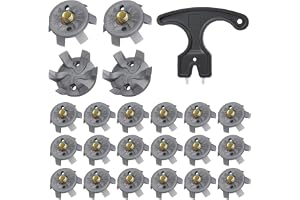 Semeany golfspikset inkl. 30 stycken golf-, golf-dubbar nycklar, metallgängskruvar, 6 mm diameter, golf-spik-verktyg