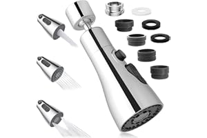 LUBEKAS Aireador de Grifo Giratorio 360°, Ajustable 3 Modos Salida Agua, con 5 Adaptadores 20/22/24 mm, Grifo Dispositivo Anti Salpicadura con Universales Para Grifos de Cocina y Bañ