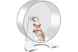 MSYU Hamster Exercise Wheel - 8.7in Silent Running Wheel for Hamsters, Gerbils, Mice and Other Small Pets (Clear)