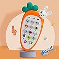 FRATELLI Mobile Phone Toy Intelligent Learning Machine Learn Sing Song Plastic Gifts Educational for Kids, Multi Color (Pack of 1) Made in India (Carrot Educational Phone)
