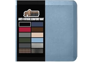 Gorilla Grip Anti Fatigue Standing Desk Mat, Thick Cushioned Kitchen Floor Mats, Washable, Stain Resistant, Supportive Comfort Padded Rug, Large Ergonomic Office Antifatigue Runner Pad, 32x20 Sky Blue