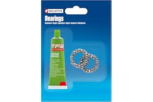 WELDTITE Bearings - 2 x 1/4" ATB/BMX B/B Ball Race Cages With All Purpose Lithium Grease for Bikes