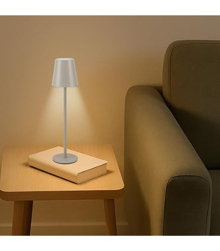 Lampada Da Tavolo LED A Batteria FUNTAPHANTA – 2 Pezzi Con Interruttore Touch E Dimmer, Ricaricabile USB-C, 4000 MAh, Luce Calda 3000K