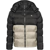 Calvin Klein Siyah-Krem Puffer Mont Regular Fit, LV04RD527G