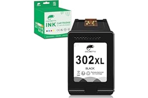 COLORETTO 302XL regenerowany wkład atramentowy jako zamiennik do HP 302 XL do Envy 4525 4520, OfficeJet 3831 5230 4658, DeskJet 3630 1110 2130 3639 (1 czarny) (edycja specjalna zawiera 2 zakładki)