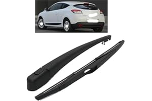 HUVNEXA Ensemble de balais d'essuie-Glace et de Lave-Glace arrière, Accessoires de Voiture for Renault, for Megane 3 Hatchback Coupé 2008-2016 Bras d'essuie-Glace arrière