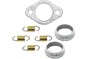 Mabutingti Junta de tubo de escape con muelle para Polaris Scrambler 500 Sportsman 400 450 500 2001-2014 Ranger 400 425 500 Hawkeye 400 Worker 500 con resorte
