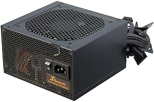 Seasonic B12 650W 80 Plus Bronze Wired PSU, Single Rail, 54A +12V, Black, ATX PSU