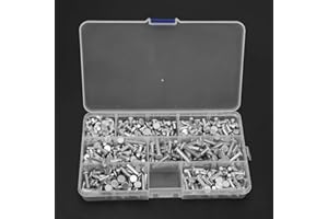 MXTECH Ribattino di alluminio solido 350pcs, ribattino di alluminio solido della testa del lat, durevole per la fabbrica domestica