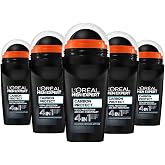 L'Or&eacute;al Paris Men Expert 5-Piece Carbon Protect Anti Perspirant Roll On Deodorant Set (5 x 50 ml)