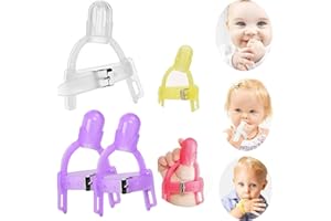 Stop Thumb Sucking,Bluesees Baby Thumb Sucking Finger Guard Children Nail Biting Prevention Treatment Kit for 1-5 Years Baby Kids,Color Random (1 Piece)