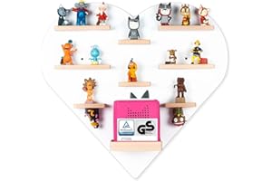 ‎BOARTI BOARTI das Original Kinder Regal Herz in Weiß TÜV/GS-Zertifiziert - geeignet für die Toniebox und ca. 38 Figuren - zum Spielen und Sammeln