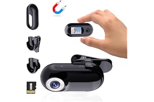 Xilecam Mini Action Cam1080P und 32 GB Speicherkarte Helmkamera Motorrad Bodycam Mini Kamera Multifunctional Accessories Body Cam（Schwarz）