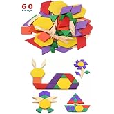 Hyd Ahşap Oyuncak 60 Par&ccedil;a Tangram Eğitici Oyuncak